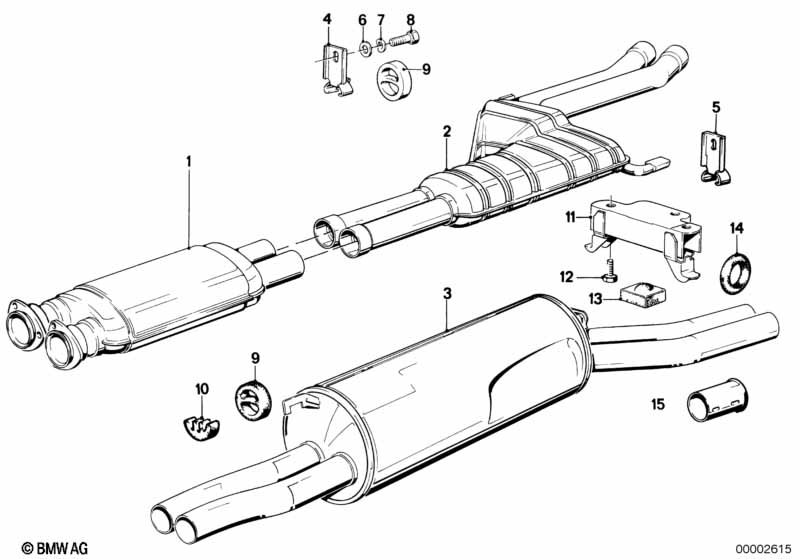 Exhaust assy without catalyst