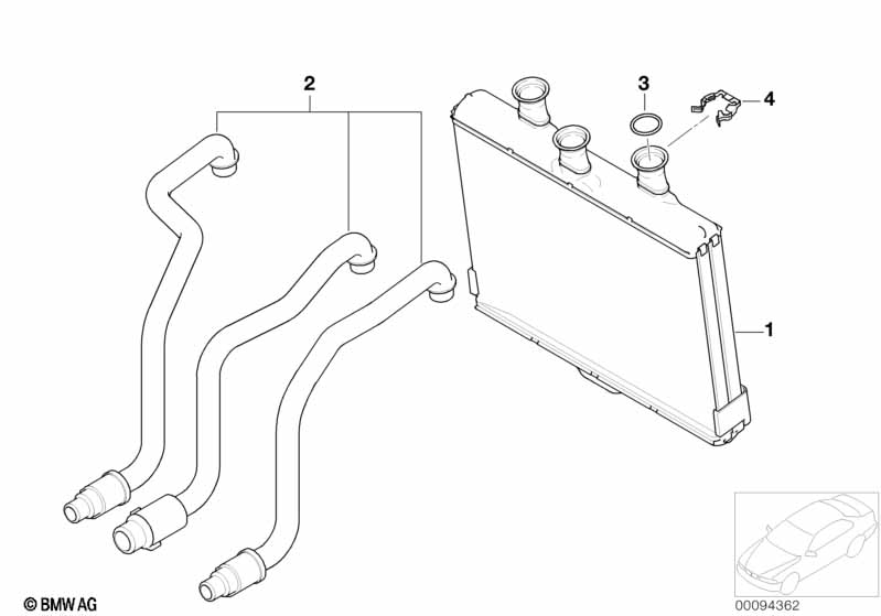 Heater radiator automatic air condition