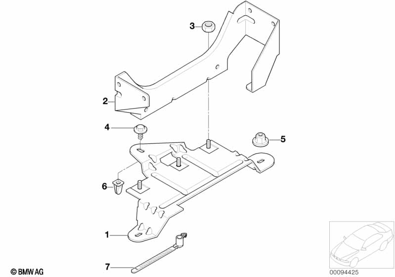 CD changer mounting parts