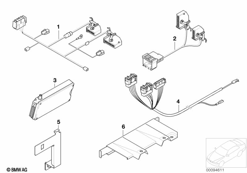 Single parts f Apollo luggage compartm.