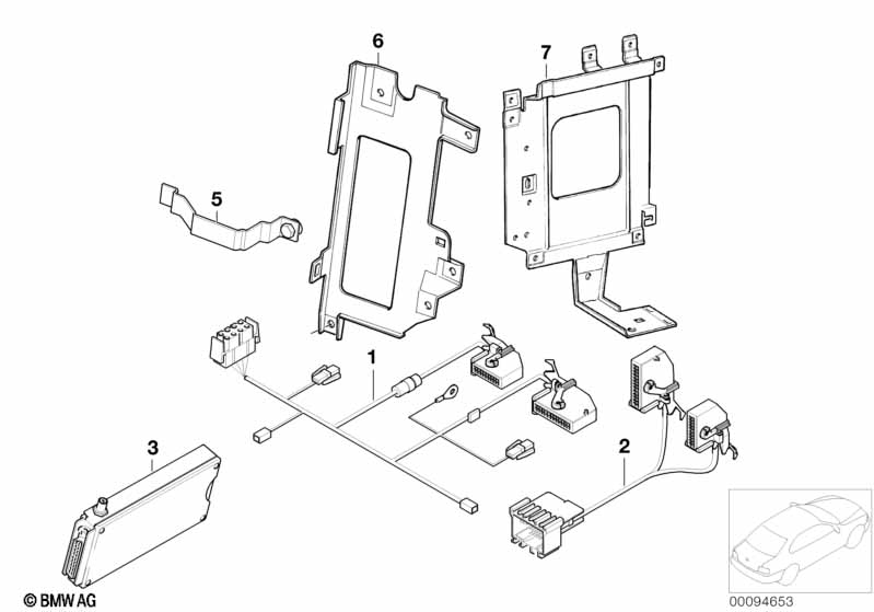 Single parts f Apollo luggage compartm.