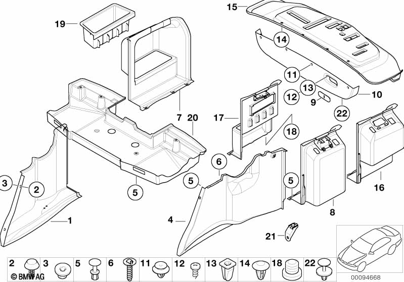 Genuine BMW 51478174310 E39 Panel Wheel Housing Part.Trunk Right GRAU (Inc. 520d, 525i & 525td) | ML Performance EU Car Parts