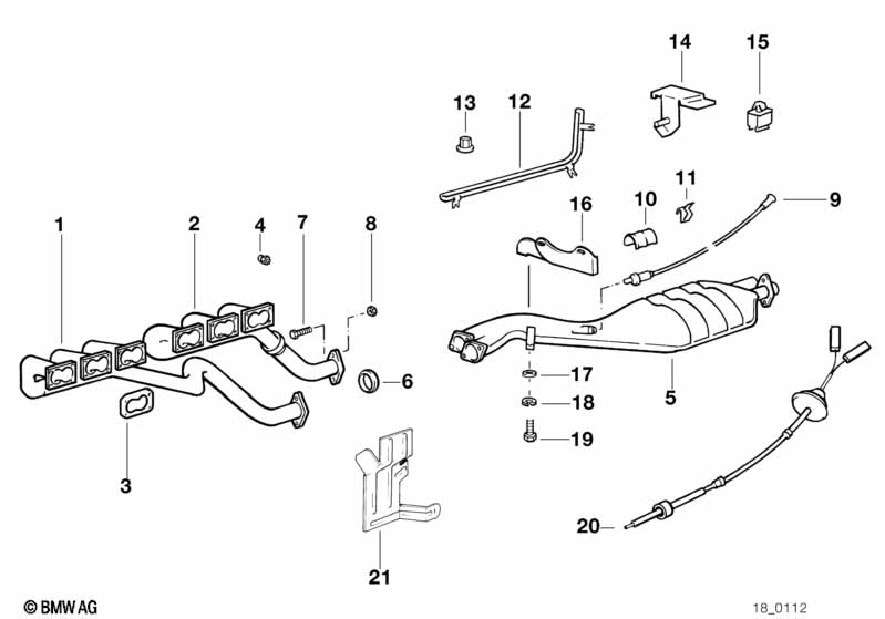 Genuine BMW 11621308367 E28 E24 Exhaust Manifold With Catalyst ZYL.4-6 (Inc. M635CSi, M5 & M6) | ML Performance UK Car Parts
