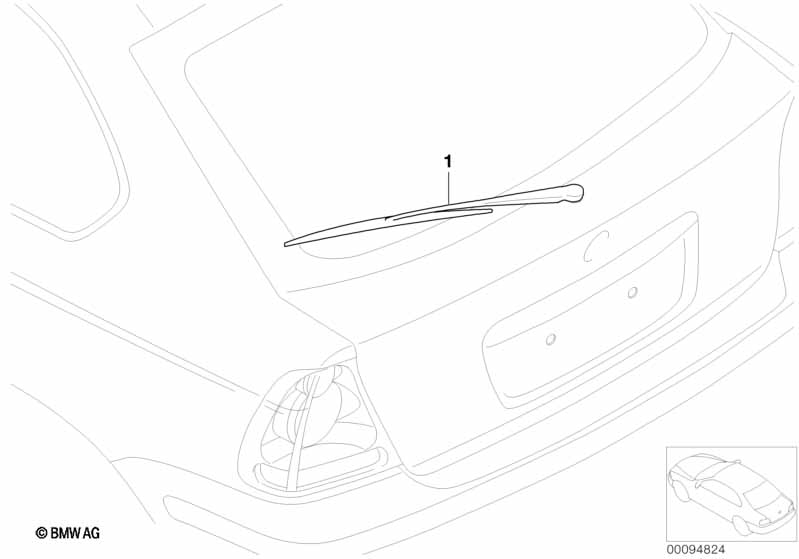 Retrofit kit, rear wiper