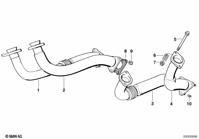 Exhaust pipe front