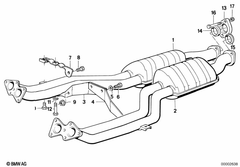 Exhaust pipe front silencer