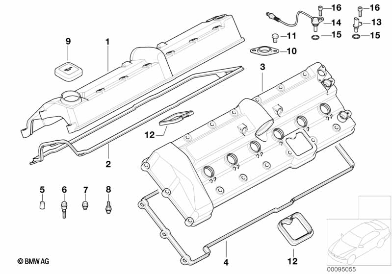 Genuine BMW 11127572975 E65 E66 E67 Shouldered Bolt With Threaded Pin