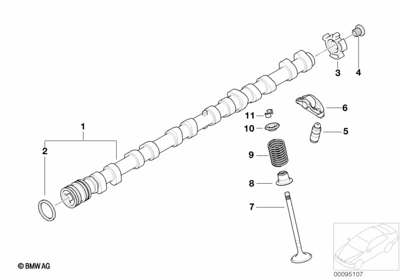 Genuine BMW 11317511061 E65 RR1 Camshaft Exhaust Zyl. 7-12 (Inc. Phantom EWB) | ML Performance UK Car Parts