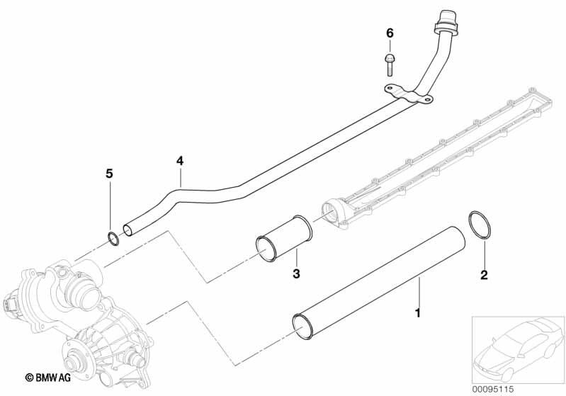 Genuine BMW 11537502798 E67 RR1 Return Pipe, Heater (Inc. Coupé, 760LiS & Drophead) | ML Performance UK Car Parts