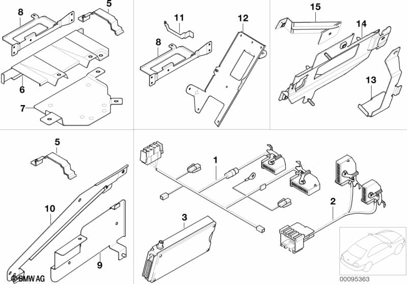 Single parts f Apollo luggage compartm.