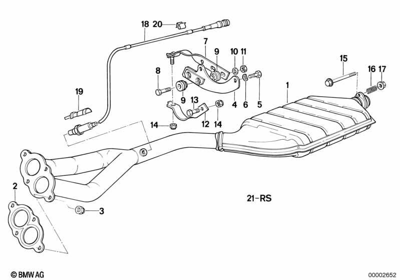 Catalytic converter/front silencer