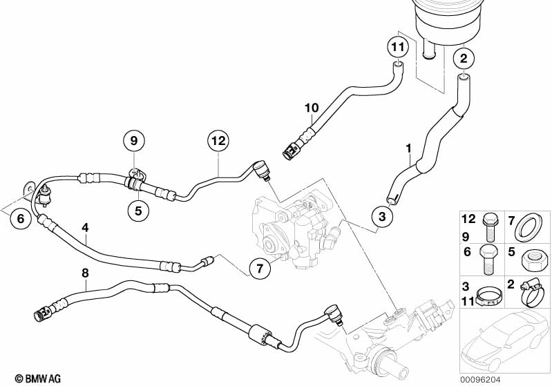Hydro steering-oil pipes