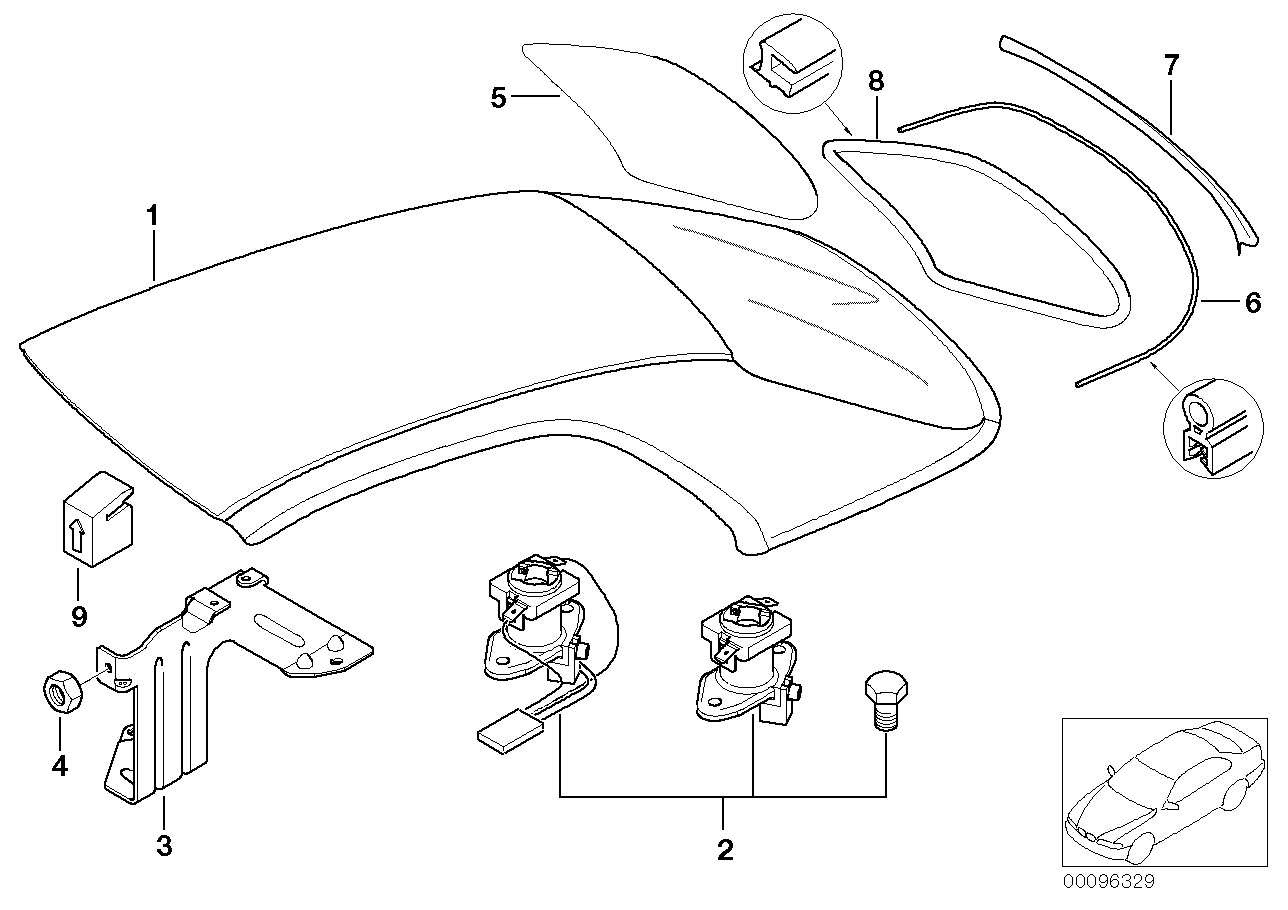 Genuine BMW 54218228913 E46 Hardtop Rear Window Frame Gasket (Inc. M3, 320Ci & 330Ci) | ML Performance US Car Parts