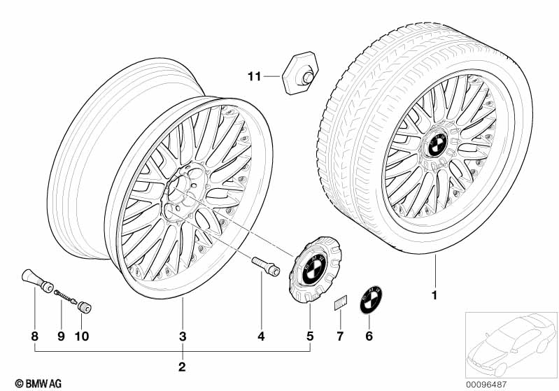 BMW compound wheel M cross spoke 101