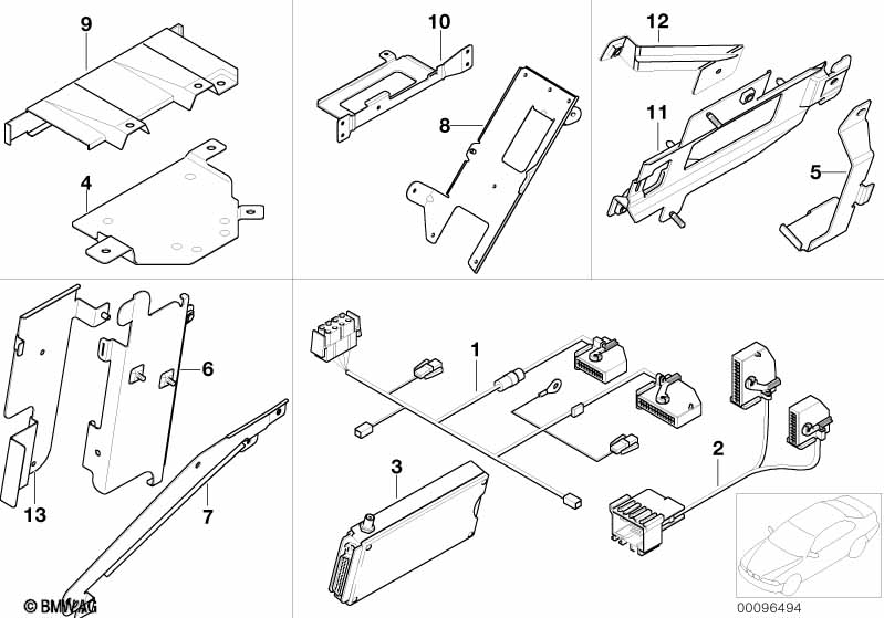 Single parts f Nokia3110 luggage comp.