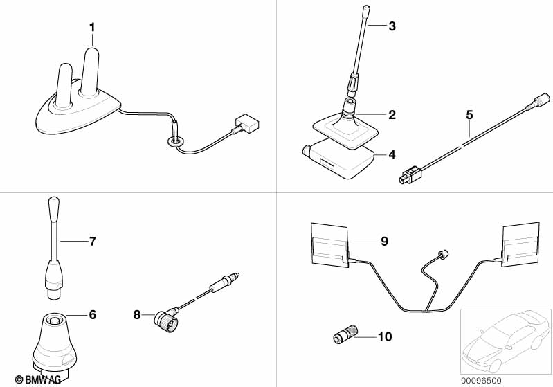 Single parts f V-series teleph. antenna