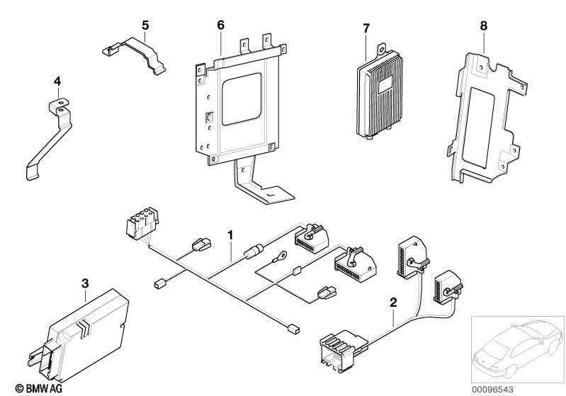 Single parts f V-Series luggage compart.