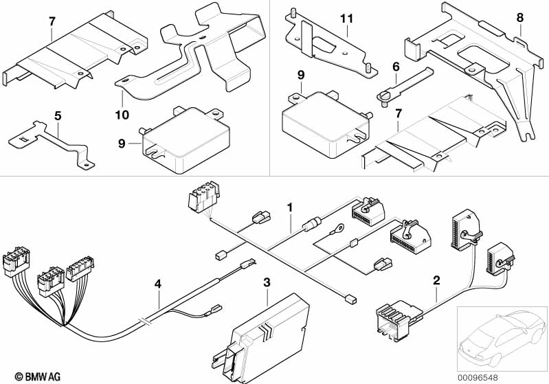 Single parts f V-Series luggage compart.
