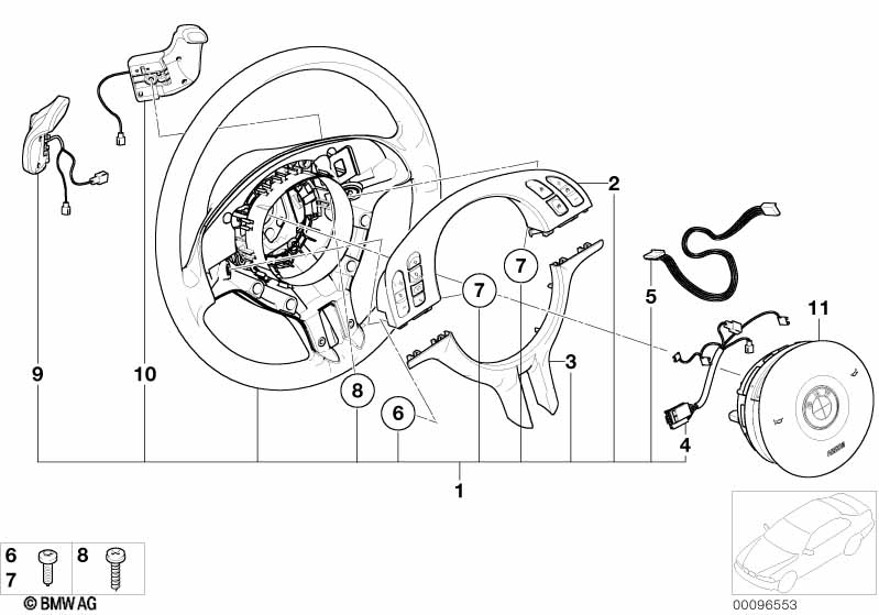 Sports strng whl,airbag, sequ. transm.