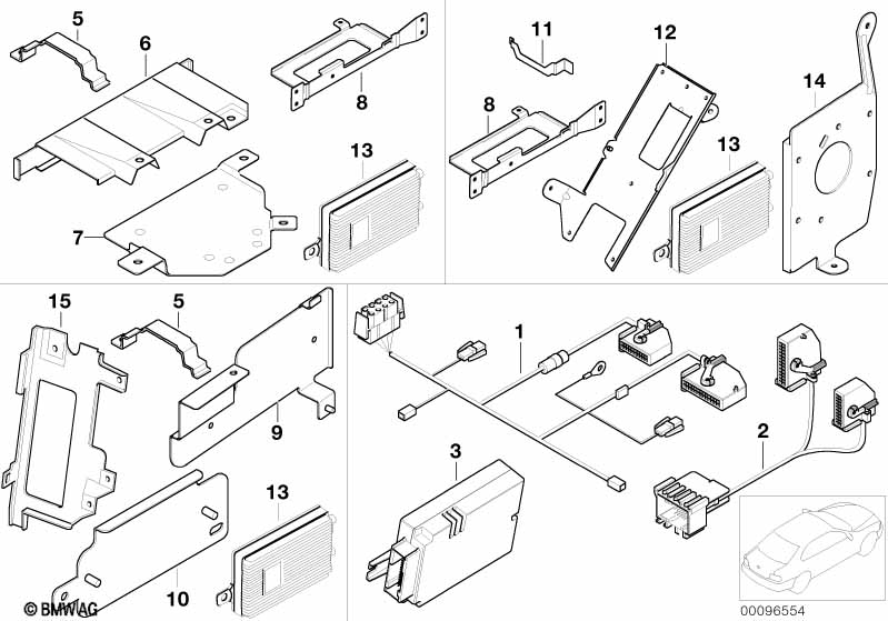 Single parts f V-Series luggage compart.