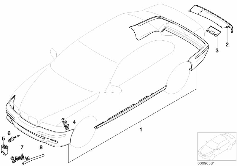 Kit aérodynamique M (à partir de 09/01)