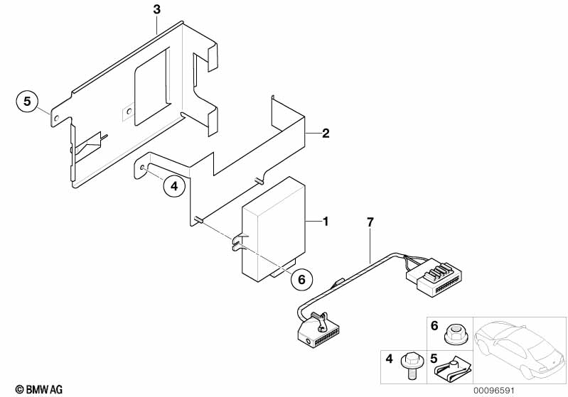 Genuine BMW 65508378548 E46 Bracket For Video Module (Inc. 318ti, 325Ci & M3) | ML Performance EU Car Parts