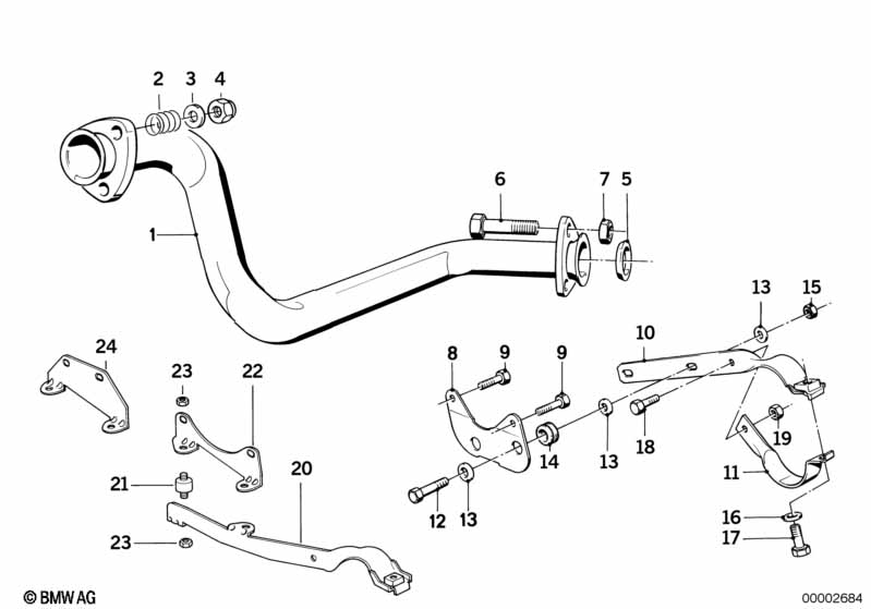 Exhaust pipe front