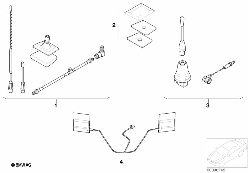 Kit de montage antenne telephone bibande