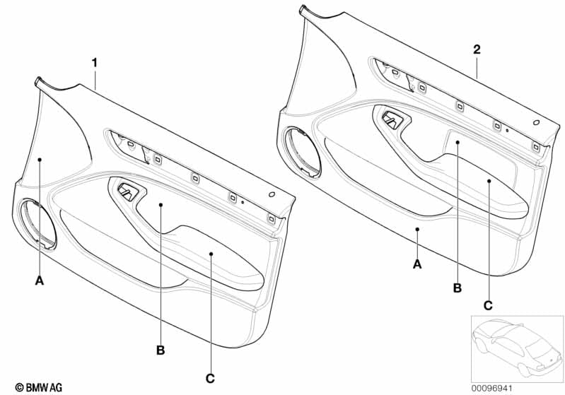 Individual door inset front