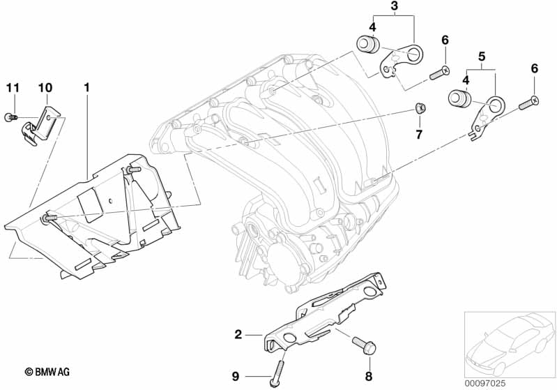 Genuine BMW 11617512376 E46 Holder (Inc. 318Ci, 316Ci & 316i) | ML Performance UK Car Parts