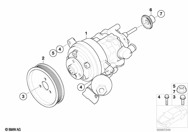 Genuine BMW 32416760070 E65 E66 Tandem Pump LUK (Inc. 745Li, 735i & 735Li) | ML Performance US Car Parts