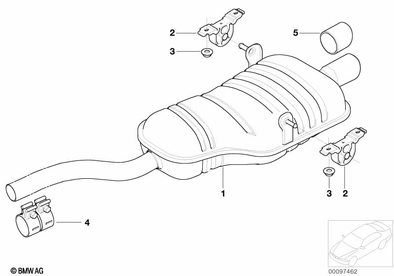 Rear muffler