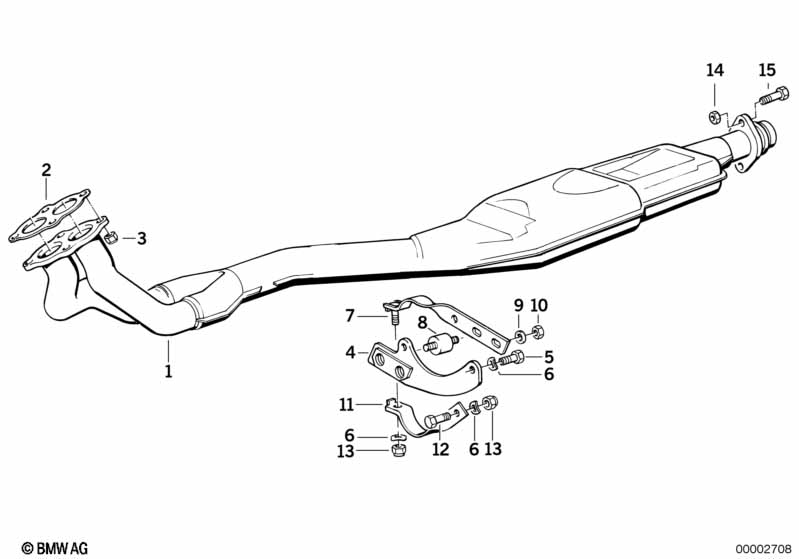 Exhaust assy without catalyst