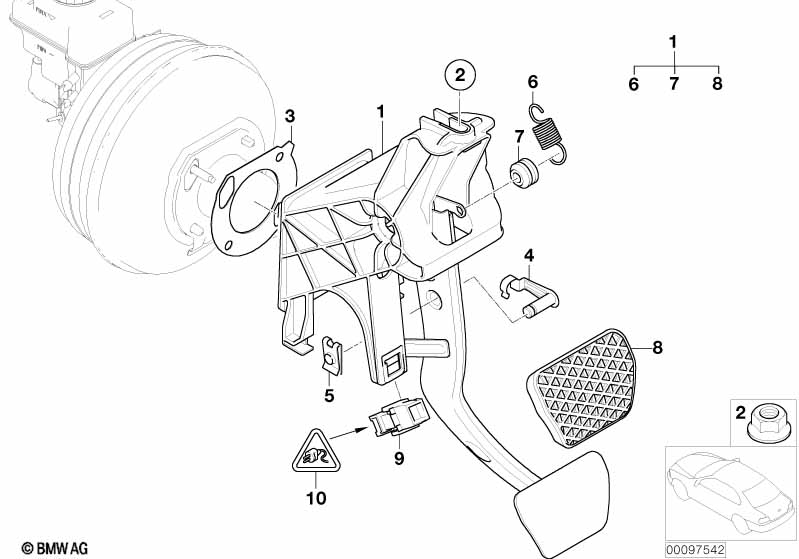 Genuine BMW 35006753824 E65 E66 Complete Pedal Assembly No further intervention permitted (Inc. Alpina B7, 760Li & 735Li) | ML Performance EU Car Parts