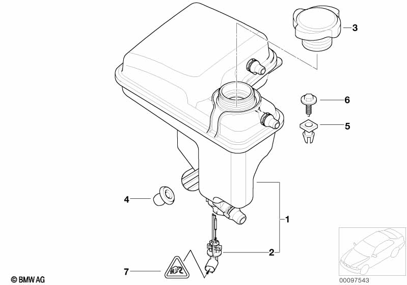 Cooling water expansion tank