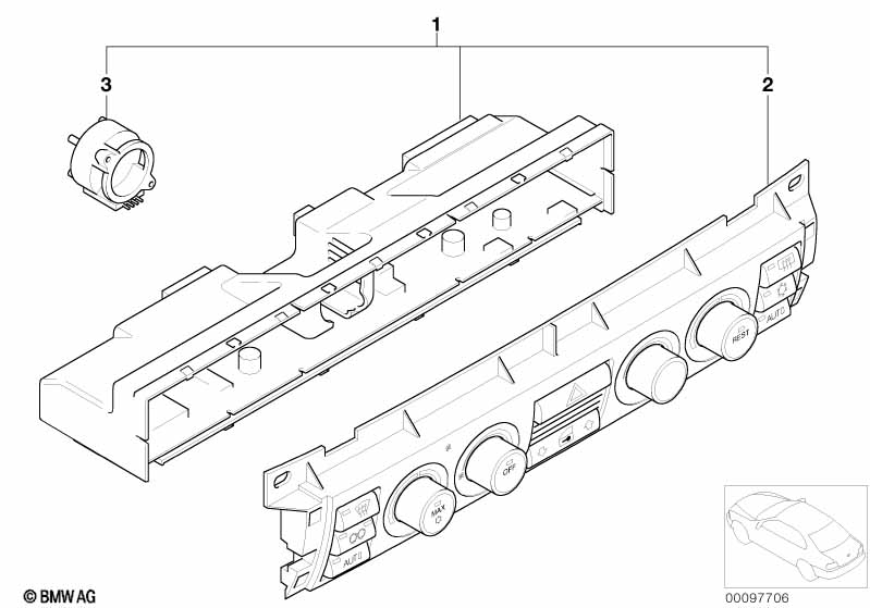 Control unit, automatic air cond.,High