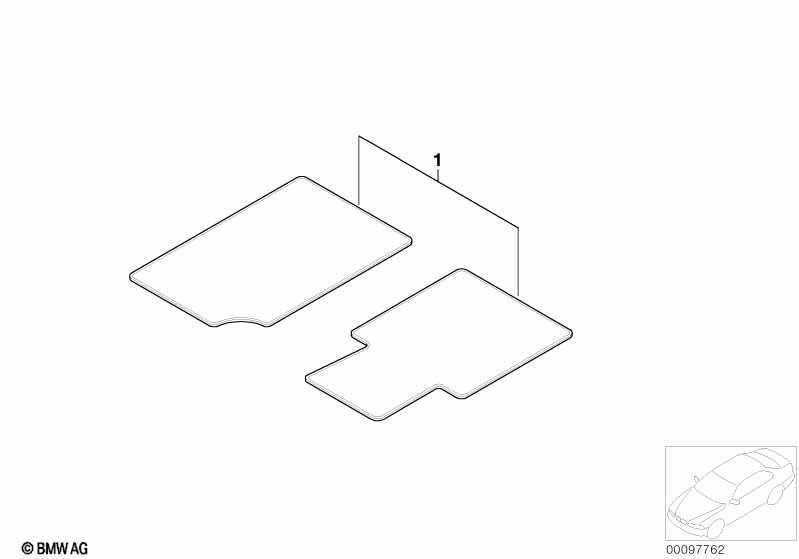 Genuine BMW 51478266944 E52 Set Of Floor Mats Velours P1CT/P1CS CREMA