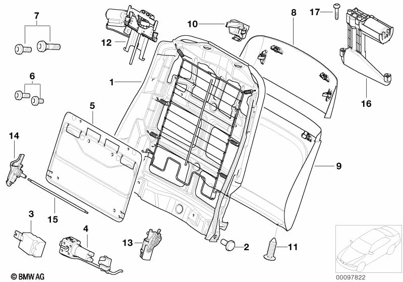 Genuine BMW 52107004729 E53 Upper Rear Panel SCHWARZ (Inc. X5) | ML Performance EU Car Parts