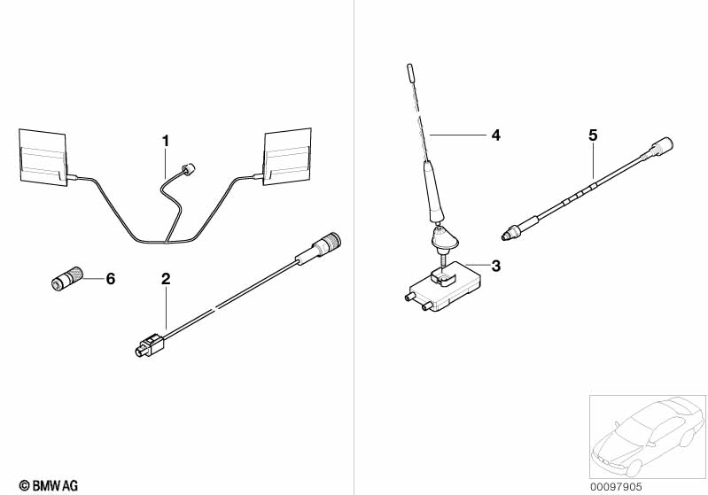 Single parts f Apollo telephone antenna