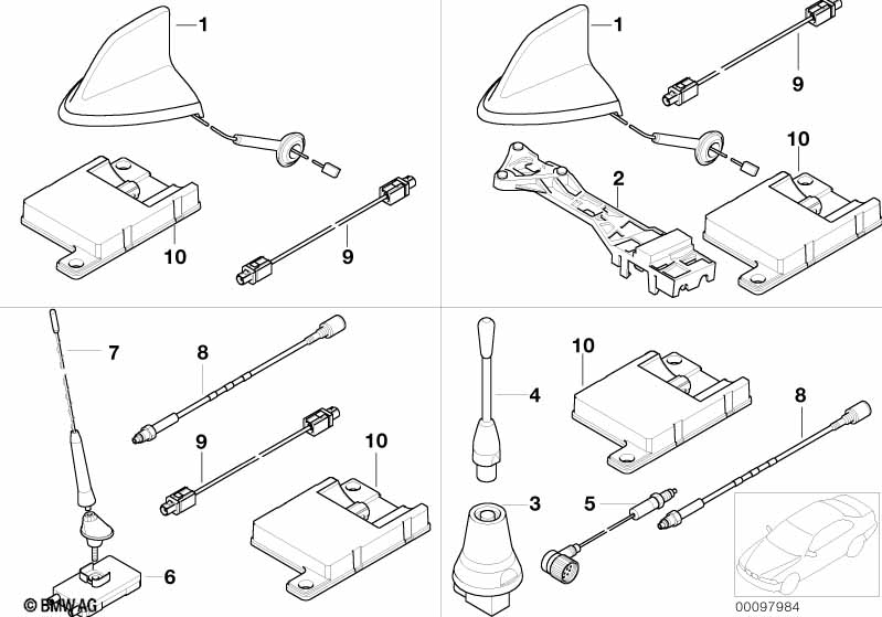 Single parts f Cordless teleph. antenna