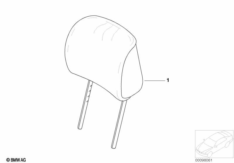 Indiv. headrest, sports seat, leather