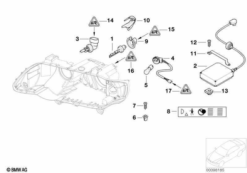 Genuine BMW 63126906780 E53 Retaining Spring, Boot (Inc. X5 3.0i) | ML Performance UK Car Parts