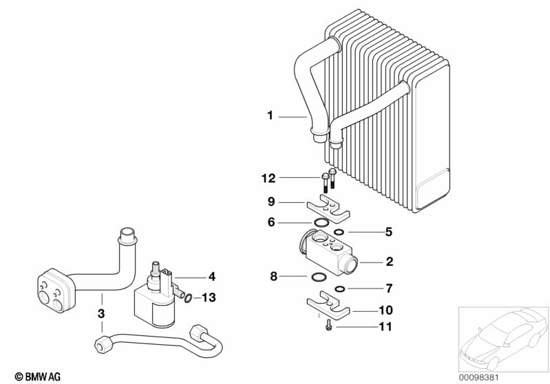 Evaporator, additional air conditioning