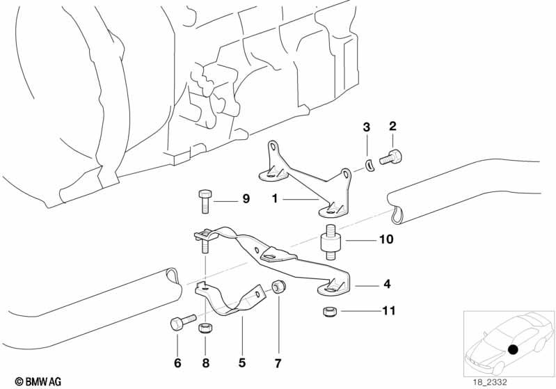 Genuine BMW 18301432595 E36 Bracket TLEV (Inc. 318ti, 318i & 318is) | ML Performance UK Car Parts