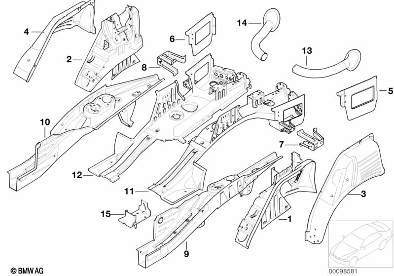 Genuine BMW 41127110392 E53 Bracket, Rear Muffler Right (Inc. X5) | ML Performance UK Car Parts