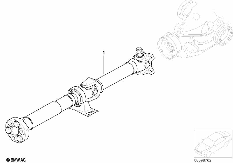 Genuine BMW 26117514468 E85 Manual Drive Shaft Transmission L=1230mm (Inc. Z4 2.5i & Z4 3.0i) | ML Performance EU Car Parts