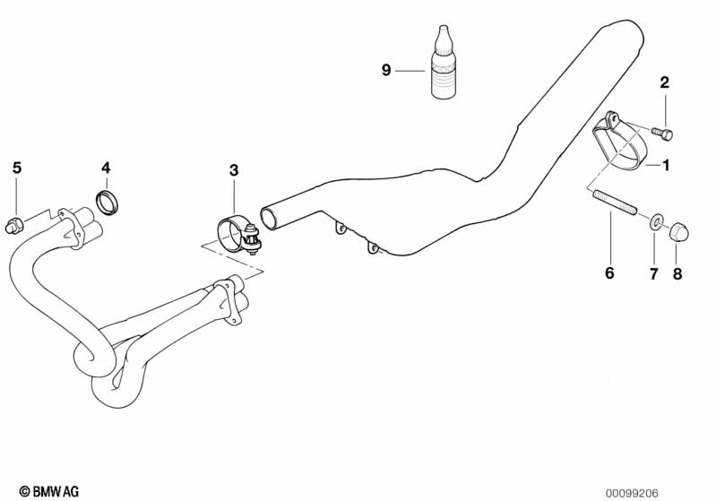 Exhaust system parts with mounts