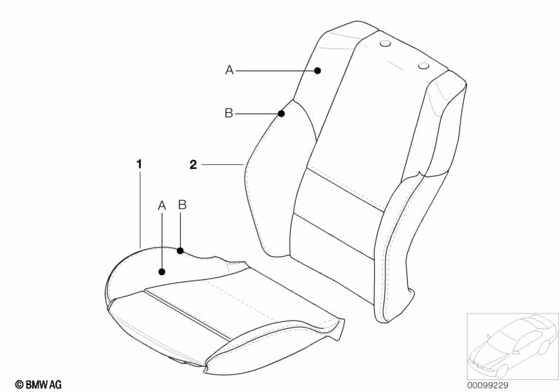 Indiv. leather cover, sports seat N6