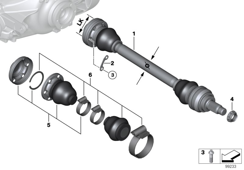 Genuine BMW 33217522164 E90 E36 E92 Torx Screw With Ribs M8X40 ZNS3 (Inc. X3 3.0i, 118d & 318i) | ML Performance UK Car Parts