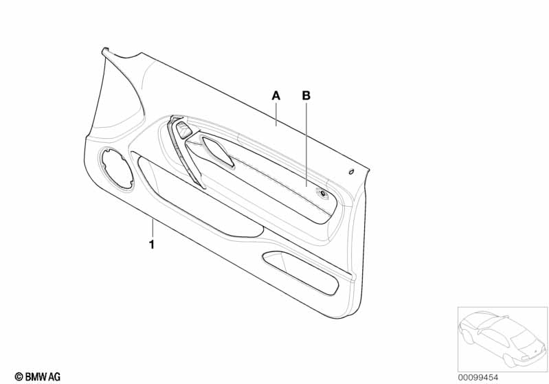 Individual door inset front, airbag